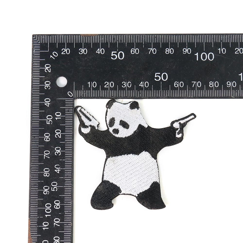 2PC Panda Pistol Embroidery Patch