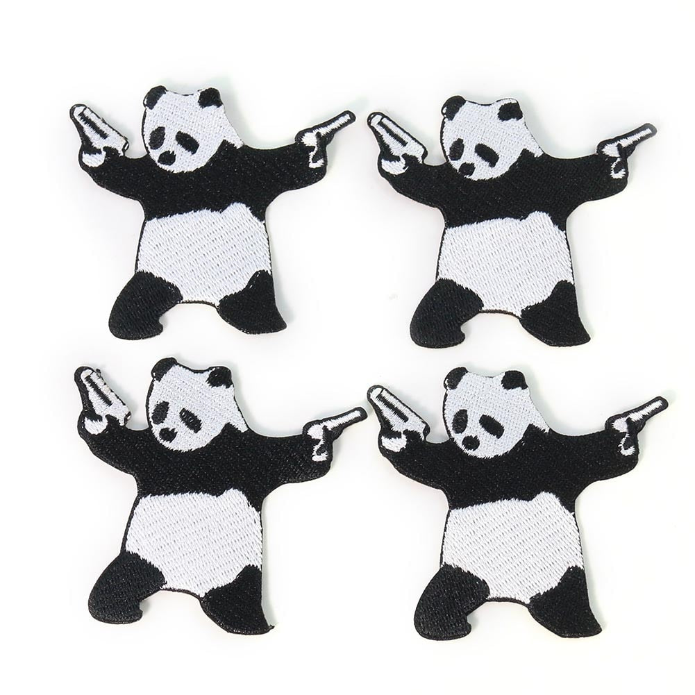 2PC Panda Pistol Embroidery Patch