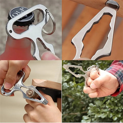 Self Defense Weapons Outdoor EDC Survival Tool Personal Defense Keychain Stinger Bottle Opener Combination Wrench for Men Women